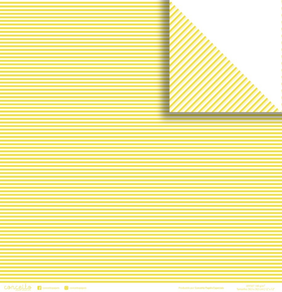 Papel CO - Linha Básica - Amarelo Listras