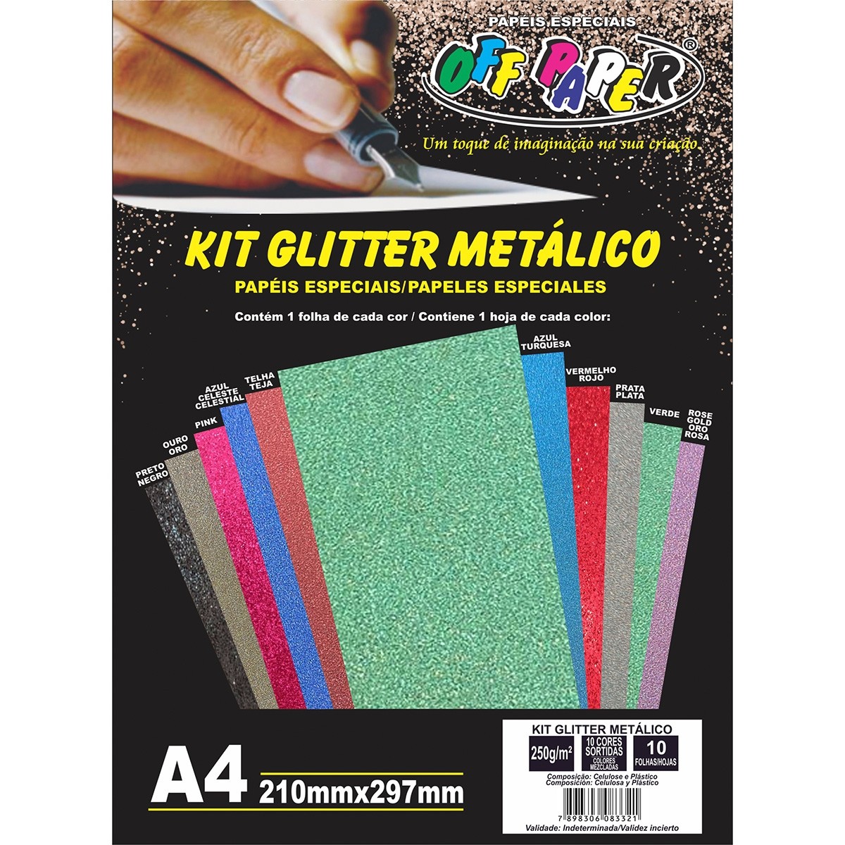 Fogli A4 Carta Glitterata A4 250g/m² - 35 Fogli In 15 Colori Per Scrapbooking E Bricolage Fogli Scrapbooking - copertina