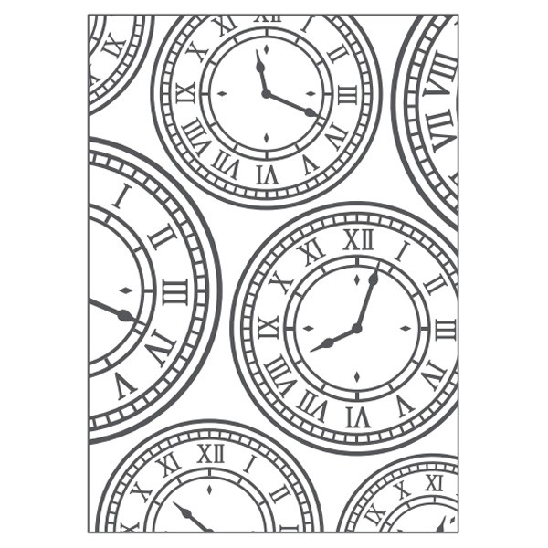 Placa de Emboss TEC - Relevo 2D Elegance 12x18 - Relógios Vintage I
