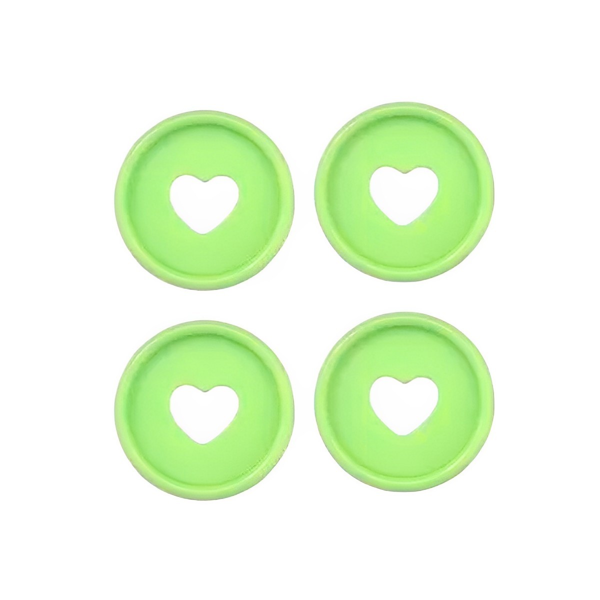 Discos para Caderno Inteligente Coração - Verde Sólido 24mm (04UN)