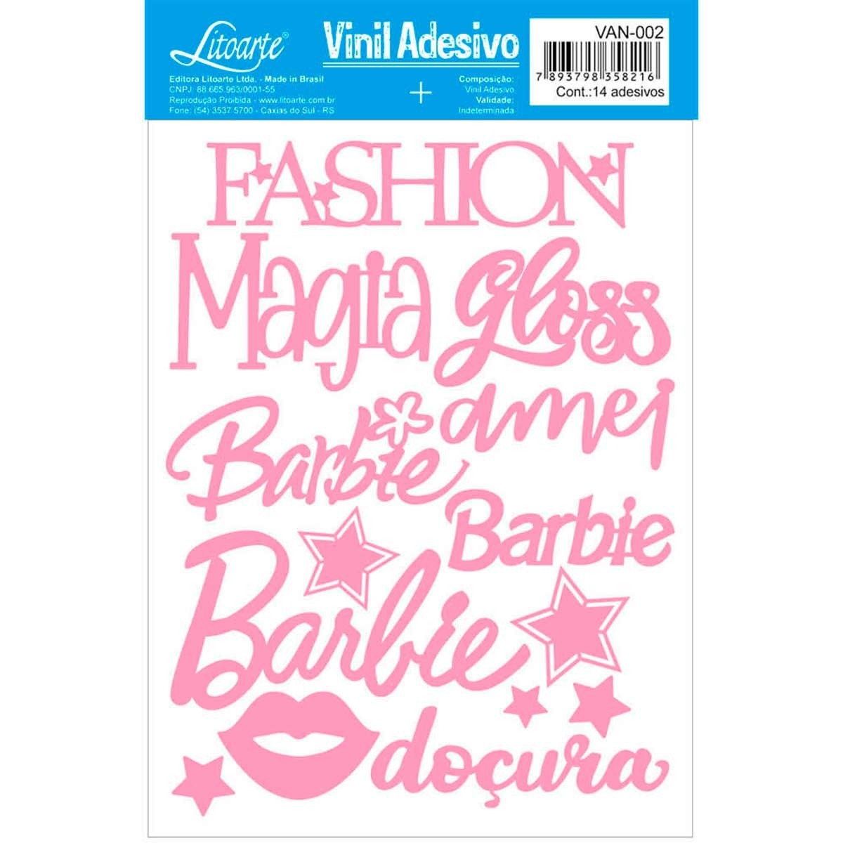 Papel para Scrapbook Litoarte Coleção Aventura Fashion Barbie