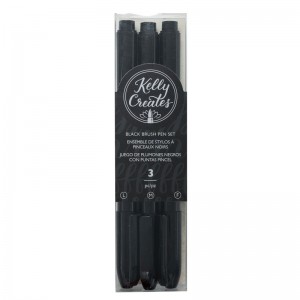 Kit Canetas AC - Kelly Creates - Letteting Jewel Brush Pens - Black
