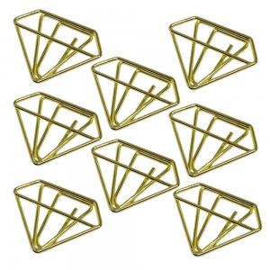 Clips em Metal - Diamante - Dourado (08UN)