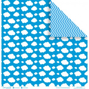 Papel CO - Linha Básica - Azul Chevron Nuvem