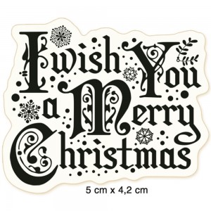 Carimbo de Silicone LT - I Wish You a Merry Christmas