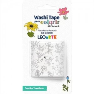 Washi Tape para Colorir Leonora - Botânico