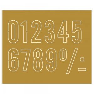 Aplique LT - Papel Laminado - Dourado - Números