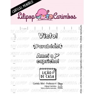 Carimbo de Silicone Mini - Lilipop - Professor 4