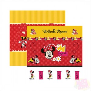 Papel TEC - Disney - Minnie Mouse I Cenário e Bandeirolas