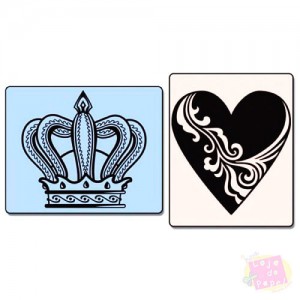 Sizzix Embossing - Crown and Hearts Set