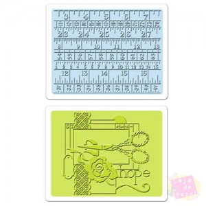 Sizzix Embossing - Sewing and Measuring Tape Set