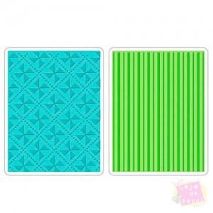 Sizzix Embossing - Pinwheels and Stripes Set
