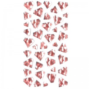 Adesivo Dimensional - Epoxy Metalizado - Diamantes Rosa