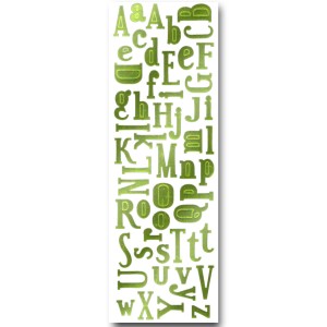 Adesivo Alfabeto AM - Metalizado - Verde