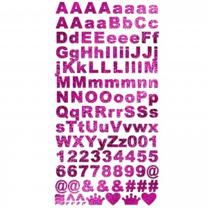 Adesivo Alfabeto AM - Glitter - Violeta