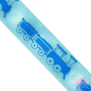 Fita Cetim - Trem Azul 15mm