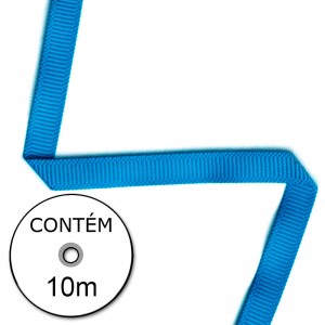 Fita Gorgurão - Azul Elétrico 10mm (Rolo 10M)