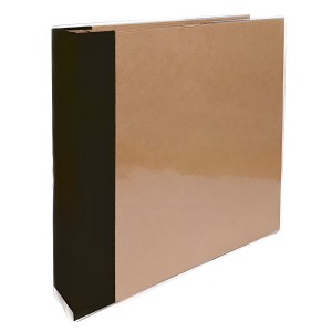 Álbum de Garra Grande Scrapbook - 30,5 x 30,5 cm - Preto e Kraft