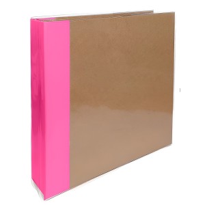 Álbum de Garra Grande Scrapbook - 30,5 x 30,5 cm - Pink e Kraft
