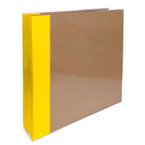 Álbum de Garra Grande Scrapbook - 30,5 x 30,5 cm - Amarelo e Kraft