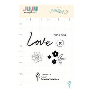 Carimbo de Silicone Juju Scrapbook - Vida Bela - Love