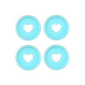 Discos para Caderno Inteligente Coração - Azul Bebê Sólido 24mm (04UN)