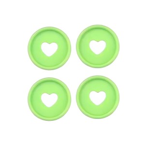 Discos para Caderno Inteligente Coração - Verde Sólido 24mm (04UN)