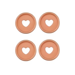 Discos para Caderno Inteligente Coração - Rosa Nude Sólido 24mm (04UN)
