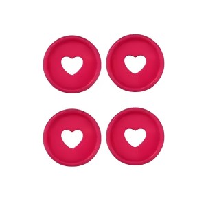 Discos para Caderno Inteligente Coração - Pink Sólido 24mm (04UN)