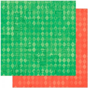 Papel Litoarte - Losangos Verde e Vermelho