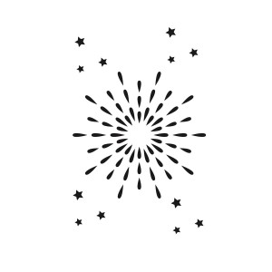 Stencil Jeito Gil - Explosão de Estrelas P