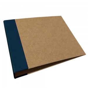 Álbum D-Ring - 15x15cm - Azul Petróleo e Kraft