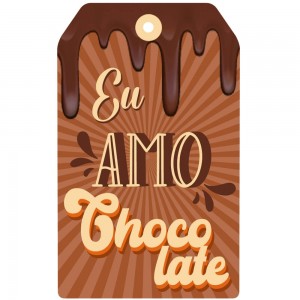 Tags Páscoa Litoarte - Eu Amo Chococolate (05UN)